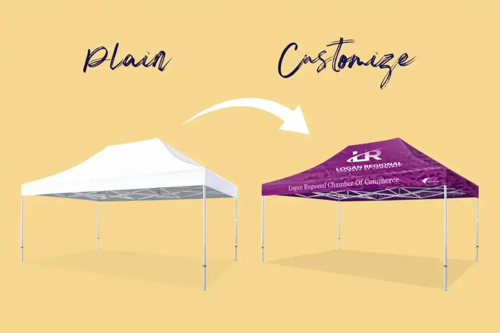 add logo to a plain tent